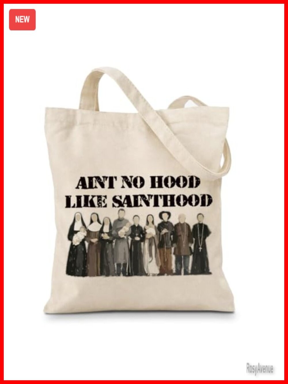 Canvas Tote Bag Christian Bible Verse Reusable Shoulder Bag for Shopping